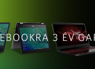 3 Év gyári garancia minden Acer notebookra 2019. augusztus 1-től