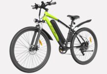 GOGOBEST GM30 elektromos kerékpár | 29*2,1 hüvelykes | 48V 750W motor | 45km/h Max sebesség | 13Ah akkumulátor | 65km hatótáv | Shimano 7 sebességes váltó – fekete zöld GOGOBEST GM30 elektromos kerékpár
